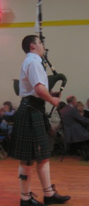 Jonathon MacDonald piping a wee tune